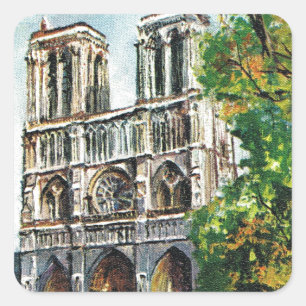 Antikes Frankreich, Notre Dame de Paris Quadratischer Aufkleber