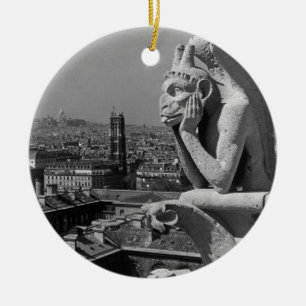 Antikes Frankreich Paris Notre-Dame-Kathedrale Den Keramik Ornament