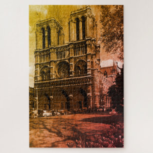 Antikes Frankreich Paris Notre-Dame-Kathedrale Puzzle
