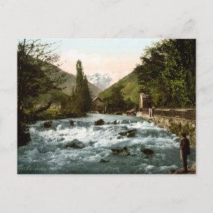 Antikes Frankreich, Pique Wasserfall Angler, Lucho Postkarte