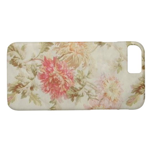 Antikes französisches BlumenToile Case-Mate iPhone Hülle (Rückseite (Horizontal))