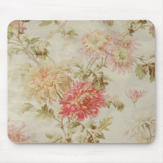 Antikes französisches BlumenToile Mousepad (Vorne)