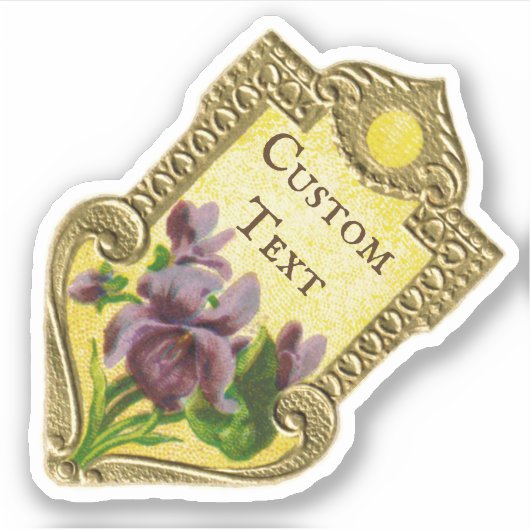 Antikes Französisches Parfüm Violet Aufkleber (Vorderseite)