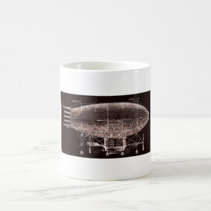 Antikes französisches Steampunk-Flugzeugdesign Kaffeetasse