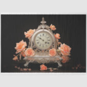 Antikes französisches Tischuhr 2 - Dekopapier Seidenpapier (Vorderseite)