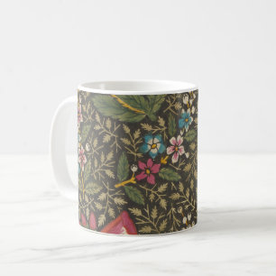 Antikes französisches Toile de Jouy Blumenmuster Kaffeetasse