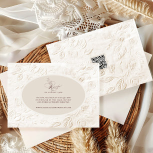 Antikes französisches viktorianisches florales Skr RSVP Karte