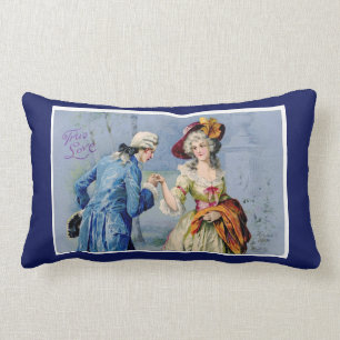 Antikes französisches wahres Liebe-Kissen Lendenkissen