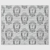 Antikes französisches Weinemblem Geschenkpapier (Flach)