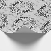 Antikes französisches Weinemblem Geschenkpapier (Ecke)