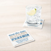 Antikes freies Bier Save the Date Rechteckiger Pappuntersetzer (Vor Ort)