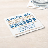 Antikes freies Bier Save the Date Rechteckiger Pappuntersetzer (angewinkelt)