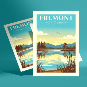 Antikes Fremont Kalifornien Postkarte