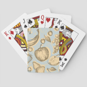 Antikes Früchte-Muster Spielkarten