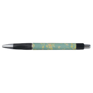 Antikes Frühlingsblumen Teal-Muster Kugelschreiber