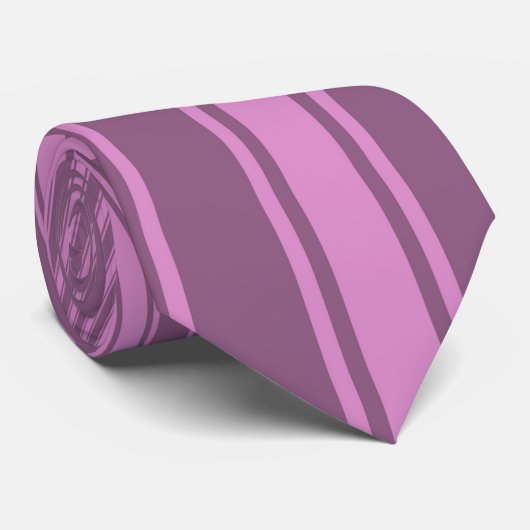 Antikes Fuchsia Farbstreifen Funky Muster Krawatte (Gerollt)