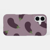 Antikes Ganz-Auberginen-Muster iPhone 16 Hülle (Rückseite (Horizontal))