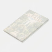 Antikes Garten Ex Libris Buchzeichen Post-it Klebezettel (angewinkelt)