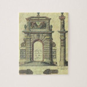 Antikes Gartentor-Tor, Renaissance-Architektur Puzzle