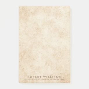 Antikes gealtertes Papier vintage Pergament rustik Post-it Klebezettel