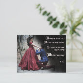 Antikes Gedicht Save the Date PostkartenFoto Ankündigungspostkarte (Stehend Vorderseite)