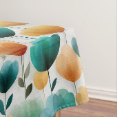 Antikes Gelb- und Grün-Blumenmuster Tischdecke (Beispiel)