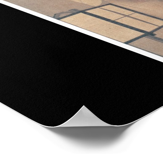 Antikes Gemälde eines japanischen Geistes. Poster (Ecke)