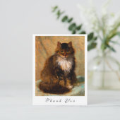 Antikes Gemälde Maine Coon Katze Danke (Stehend Vorderseite)