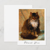Antikes Gemälde Maine Coon Katze Danke (Vorne/Hinten)