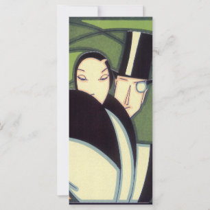Antikes Gemüse-Etikett Topper, Art Deco Romantik