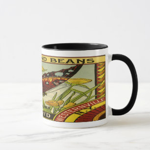 Antikes Gemüseschild - Bohnen Tasse