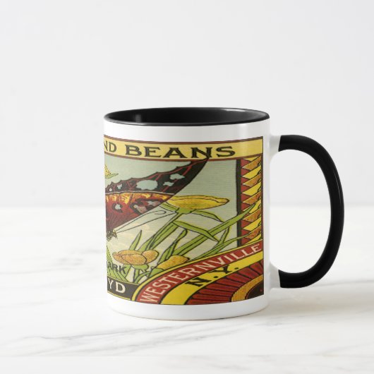 Antikes Gemüseschild - Bohnen Tasse (Rechts)