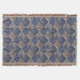 Antikes gemustertes Blau und Gold Decke