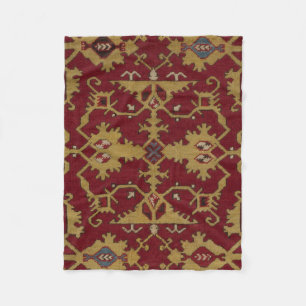 Antikes geometrisches orientalisch persisches rote fleecedecke