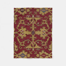 Antikes geometrisches Orientalisches Rotes Muster Fleecedecke