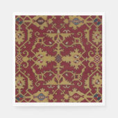 Antikes geometrisches Orientalisches Rotes Muster Serviette (Vorderseite)