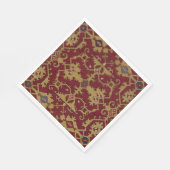 Antikes geometrisches Orientalisches Rotes Muster Serviette (Ecke)