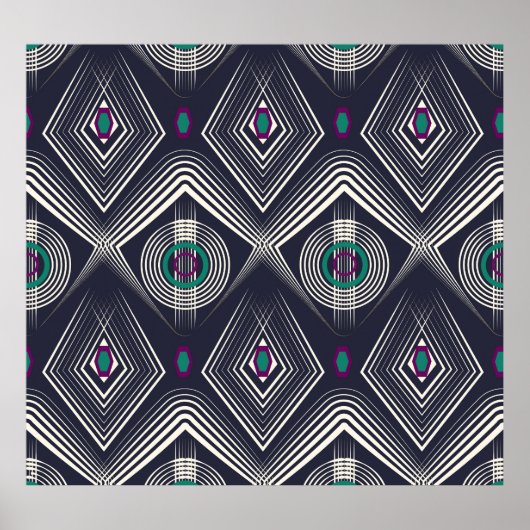 Antikes geometrisches Ornament, Stilvolle Textur. Poster (Vorne)