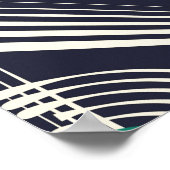 Antikes geometrisches Ornament, Stilvolle Textur. Poster (Ecke)