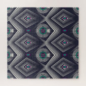 Antikes geometrisches Ornament, Stilvolle Textur. Puzzle (Horizontal)