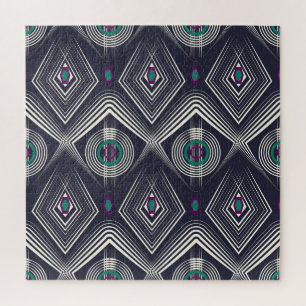Antikes geometrisches Ornament, Stilvolle Textur. Puzzle