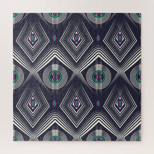 Antikes geometrisches Ornament, Stilvolle Textur. Puzzle (Vertikal)