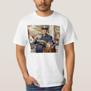 Antikes Geschäft, Briefträger liefert Post Briefe T-Shirt