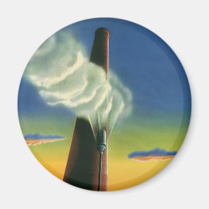 Antikes Geschäft, Dampfpfeifenfabrik Sonnenaufgang Magnet