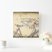 Antikes Geschäfts-Vintage Quadratische Wanduhr (Zuhause)