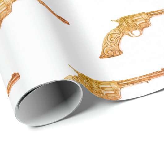 Antikes Gewehr Geschenkpapier (Rolleneckpunkt)