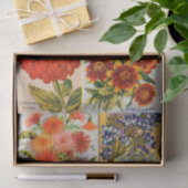 Antikes glänzendes Farbsommer-Blumen-Seidenpapier Seidenpapier (Geschenk)