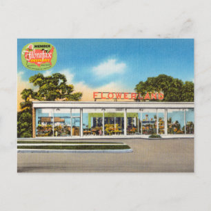 Antikes Glasgewächshaus, Flowerland Postkarte