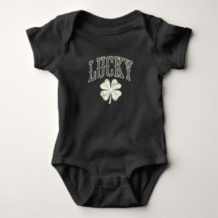 Antikes Glücksklee-St.-Patricks-Tag Baby Strampler