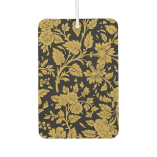 Antikes Gold-Blumen-Indisch-Lackarbeit-Schwarz-Mus Autolufterfrischer